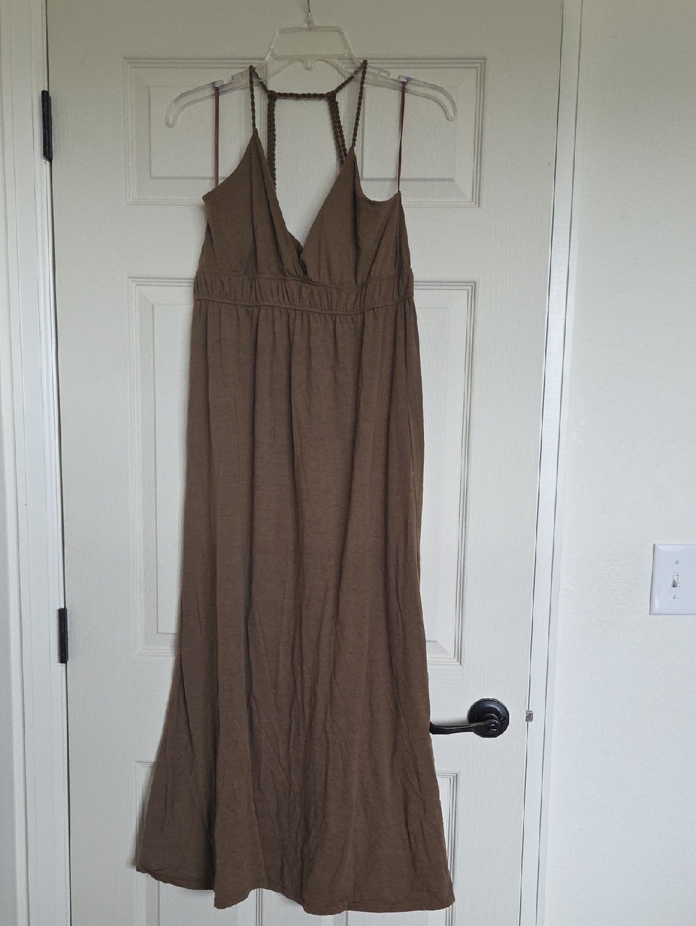 Connection 18 Braided-Strap Brown Maxi Dress for Women